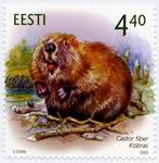 Biberbriefmarke Estland 2005 ungestempelt_TN