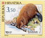 Biberbriefmarke Kroatien 2003 3,5 K ungestempelt_TN